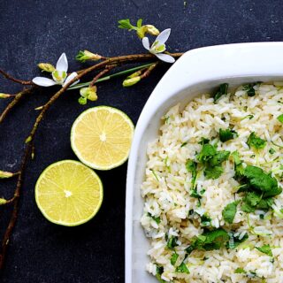 ris med lime og koriander